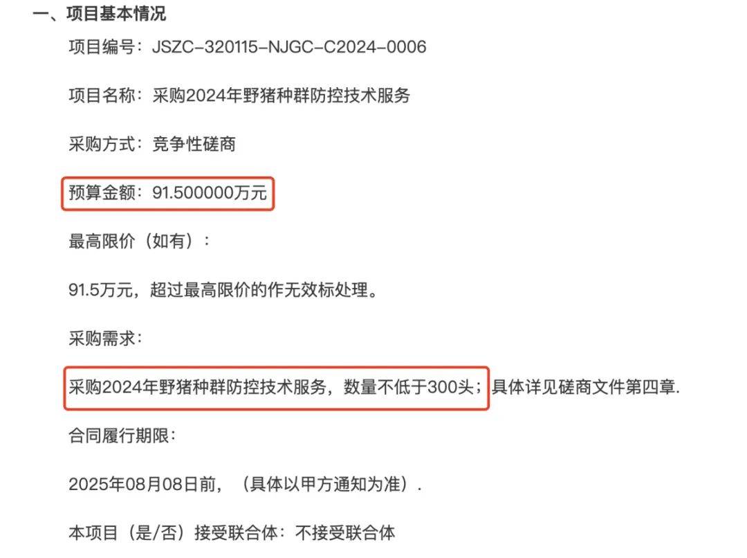 91.5万元打300头野猪<strong></p>
<p>eth币前景</strong>，南京一企业中标后弃标，知情人：人手不够