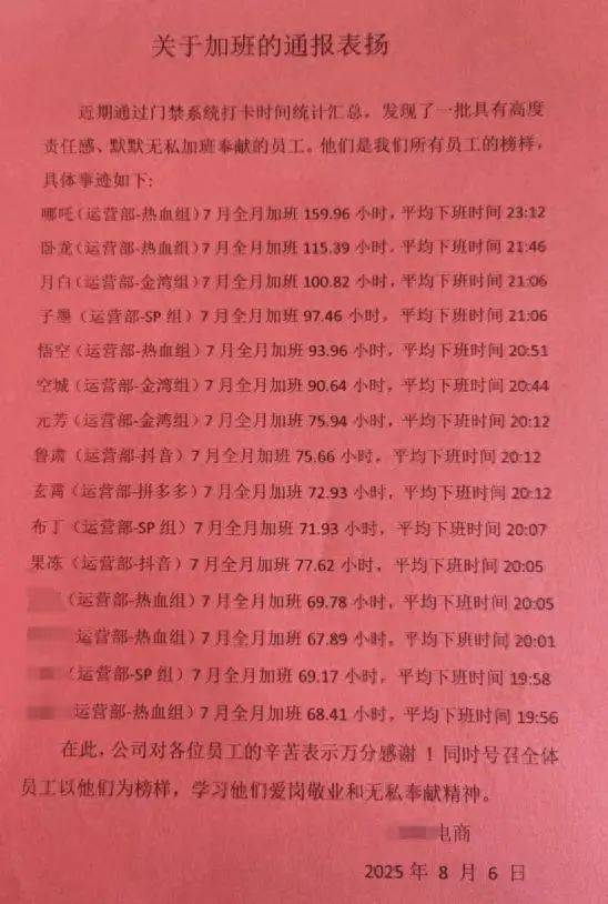 上海一公司通报加班表扬名单<strong></p>
<p>瑞波币交易</strong>，最高时长近160小时，工作人员称非强制，需申请会有加班费