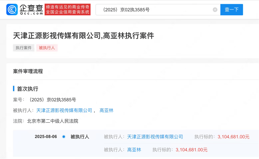 《家有儿女》“夏东海”扮演者高亚麟被列为被执行人<strong></p>
<p>DOT交易</strong>，788万元股权已被冻结
